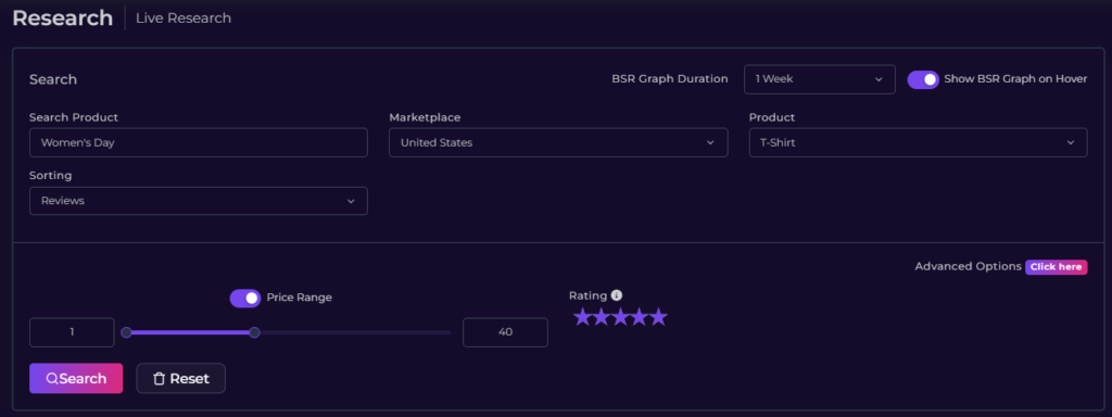 Live Research merchdominator